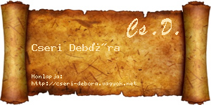 Cseri Debóra névjegykártya